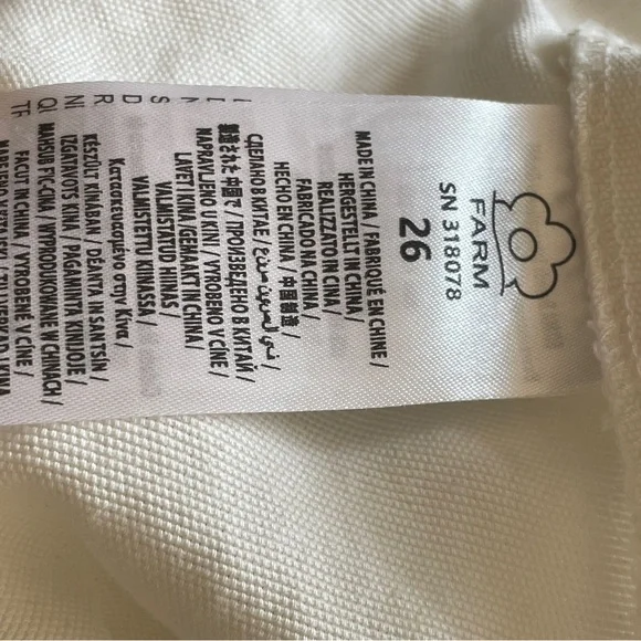 Farm Rio Off-White Cargo Pockets Shorts size 26 small - Picture 13 of 14